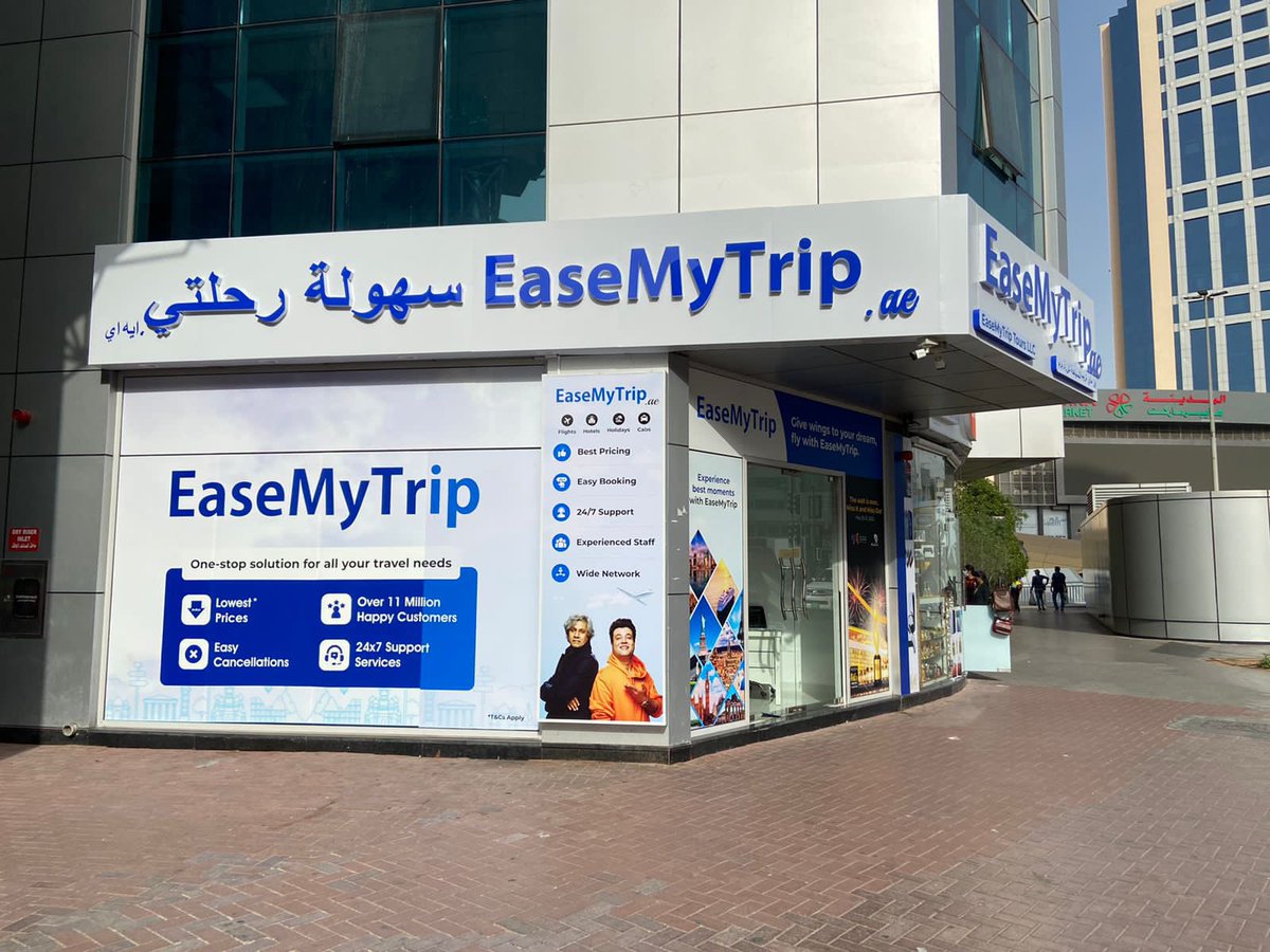 nishantpitti's tweet photo. In lines of global expansions @EaseMyTrip first retail office in Dubai!!

G01,Dr. Saeed Al Yousef Complex,   
Bur Dubai, Dubai , UAE
Email Id - care@easemytrip.ae
Website - https://t.co/dncEl0Gf5l https://t.co/NL7KQCKnVG