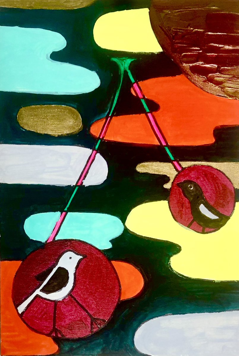HeNlYpainting's tweet photo. #さくらんぼ 
#チェリー 
 #cherry 
 #宇宙 
 #universe 
 #小鳥
 #bird 
#アクリル画
#acrylicpainting 
#art
#アート
#デザイン
#design 
#ファッション
#fashion https://t.co/b8xGgDotCK