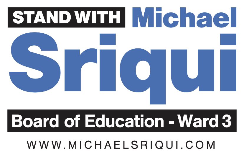 I’m proud to announce my endorsment of <a href="/michael_sriqui/">Michael Sriqui</a> for ward 3 board of education. We need someone ready to fight for our schools, and take it from me, we can’t surrender to dark money and school corporatization. Vote <a href="/michael_sriqui/">Michael Sriqui</a> on November 8 for strong PUBLIC schools