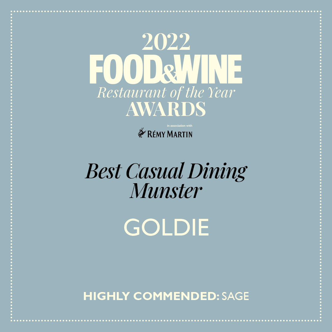 .@goldie_cork is named Best Casual Dining Munster while <a href="/Sagemidleton/">Sage Restaurant</a> is highly commended #ROTYA2022 

<a href="/RemyMartinUK/">Remy Martin UK</a> <a href="/RoundRoomDublin/">Round Room Dublin</a>​ <a href="/barryandfitz/">Barry & Fitzwilliam</a> <a href="/obrienswine/">O'Briens Wine</a> <a href="/SimplyBetterDS/">Simply Better at Dunnes Stores</a>