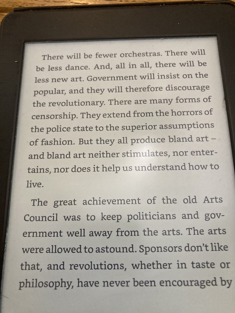 ConductorGeorge's tweet photo. Peter Hall, writing in 1999…sadly, we have progressed little #ACE @ace_national @E_N_O @WNOtweet @GOVUK @BrittenSinfonia #EnglishNationalOpera #artscouncil #opera #arts #theatre #education #fundingcuts https://t.co/rUKkmOuSMJ
