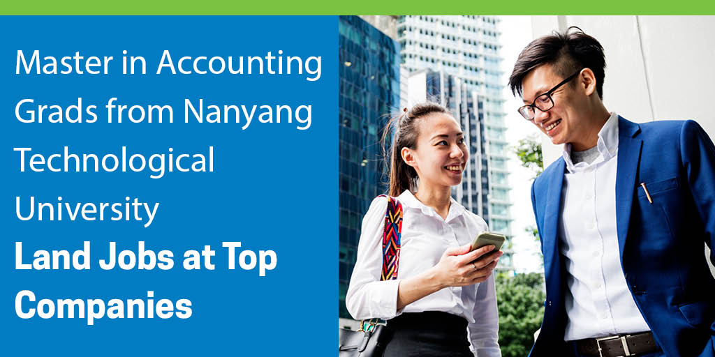 Getting a business master's degree in Asia can open the door for a number of fantastic career opportunities! 🎓 Learn more about how Master in Accounting graduates from Nanyang Technological University, Singapore have found positions at top companies: bit.ly/3h0RiTw