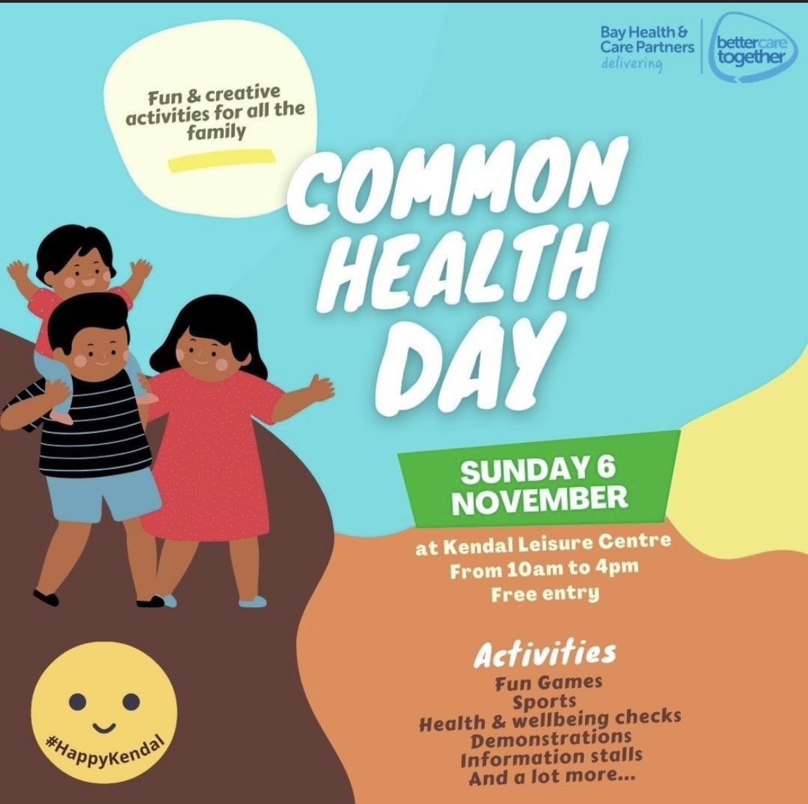 cumpstonarchive's tweet photo. Here’s some lovely folk from today’s @KendalICC #CommonHealth Day
Starting with Dr Amy Lee and Chris from #CAP @CAPuk and ICC team https://t.co/36bpqfS7FZ