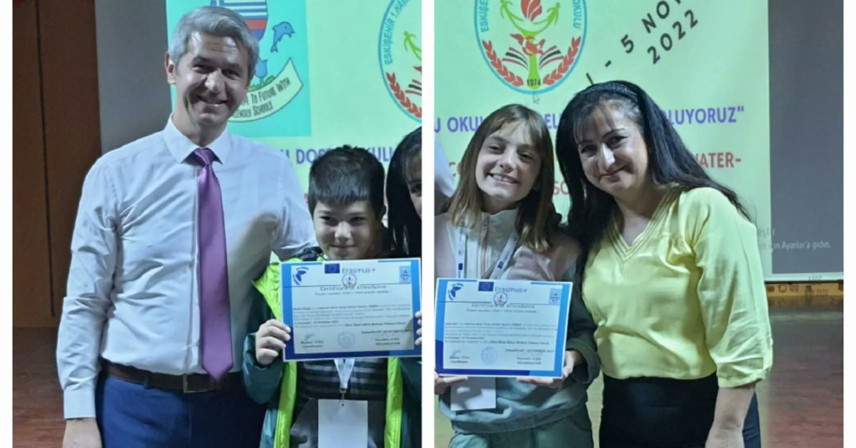 @erasmuswaterfriendly projemizin Türkiye Öğrenci Hareketliliğinde Türkiyemizi, Eskişehirimizi ve kültürümüzü tanıttık, törenle sertifikaları verilerek Erasmus pastası kestik.
<a href="/abbaskanligi/">T.C. Dışişleri Bakanlığı Avrupa Birliği Başkanlığı</a>
<a href="/ulusalajans/">Türkiye Ulusal Ajansı 🇹🇷 Turkish NA</a>
<a href="/EskisehirMem/">Eskişehir İl Milli Eğitim Müdürlüğü</a>
<a href="/odunpazarimem/">odunpazarımem</a>
<a href="/erasmuswaterfr1/">erasmuswaterfriendlygreece</a>
<a href="/SerbiaWater/">Serbia Erasmus Plus Water-Friendly Schools</a>
<a href="/TurkeyPlus/">Turkey Erasmus Plus Climate Change</a>