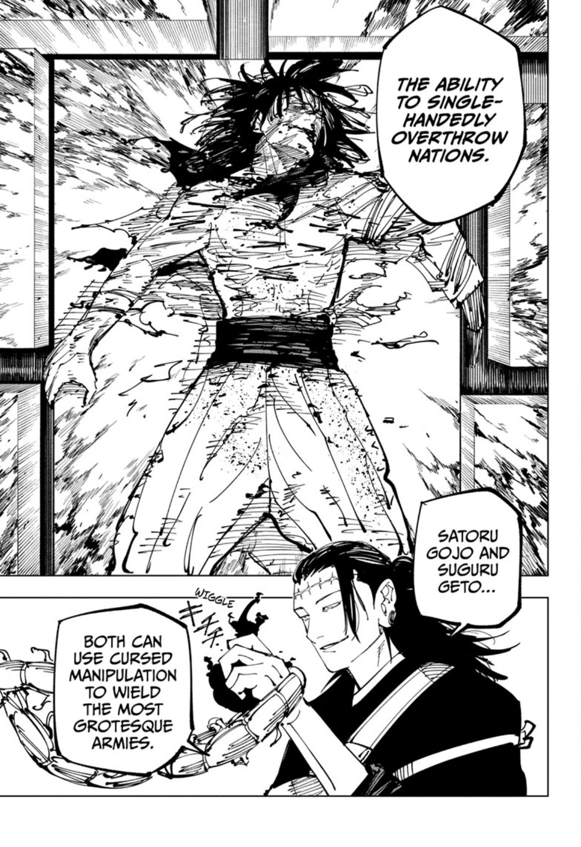 ‍ayti on X: "jjk 203 while choso is attempting to get kenjaku to reveal  their domain, this is clearly meant to build expectations for yuki  tsukumo's abilities I'm really looking forward to