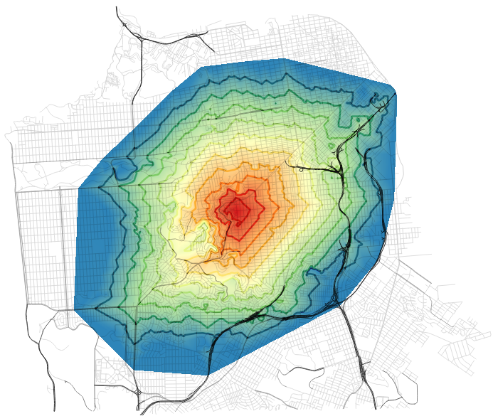 geomenke's tweet photo. #30DayMapChallenge Day 6: Network - In Part 2 - Ex #5 of Discover QGIS 3.x - 2nd Ed you learn to conduct a linear network analysis finding both shortest &amp; fastest routes, allocate services areas &amp; then use the #QNEAT3 plugin to compute network isochrones. #30DaysofDQ3x2nd #QGIS https://t.co/LVc4FMq69p