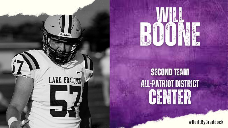 Congratulations <a href="/007wjb/">Will Boone</a> <a href="/LakeBraddockFB/">Lake Braddock 🏈</a>