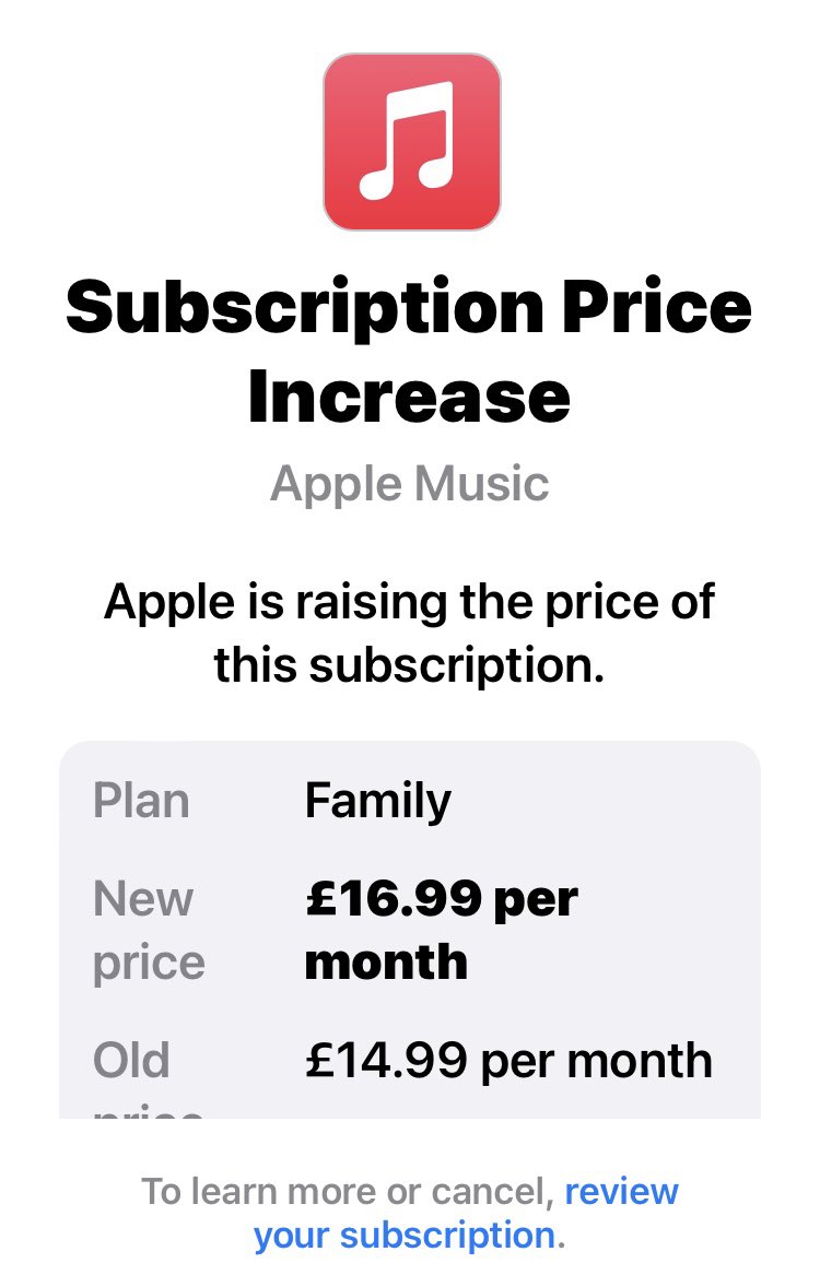 ScandalMusicUK's tweet photo. I wonder if this means that @AppleMusic are going to pay the artists on their platform a bit more than a minuscule percentage of a penny. Let’s see…
#AppleMusic #applemusicpriceincrease #applemusicsubscriptionincrease #fairpayformusicians #indiemusic #indiemusicians #payperplay https://t.co/zM0wfWqVZT