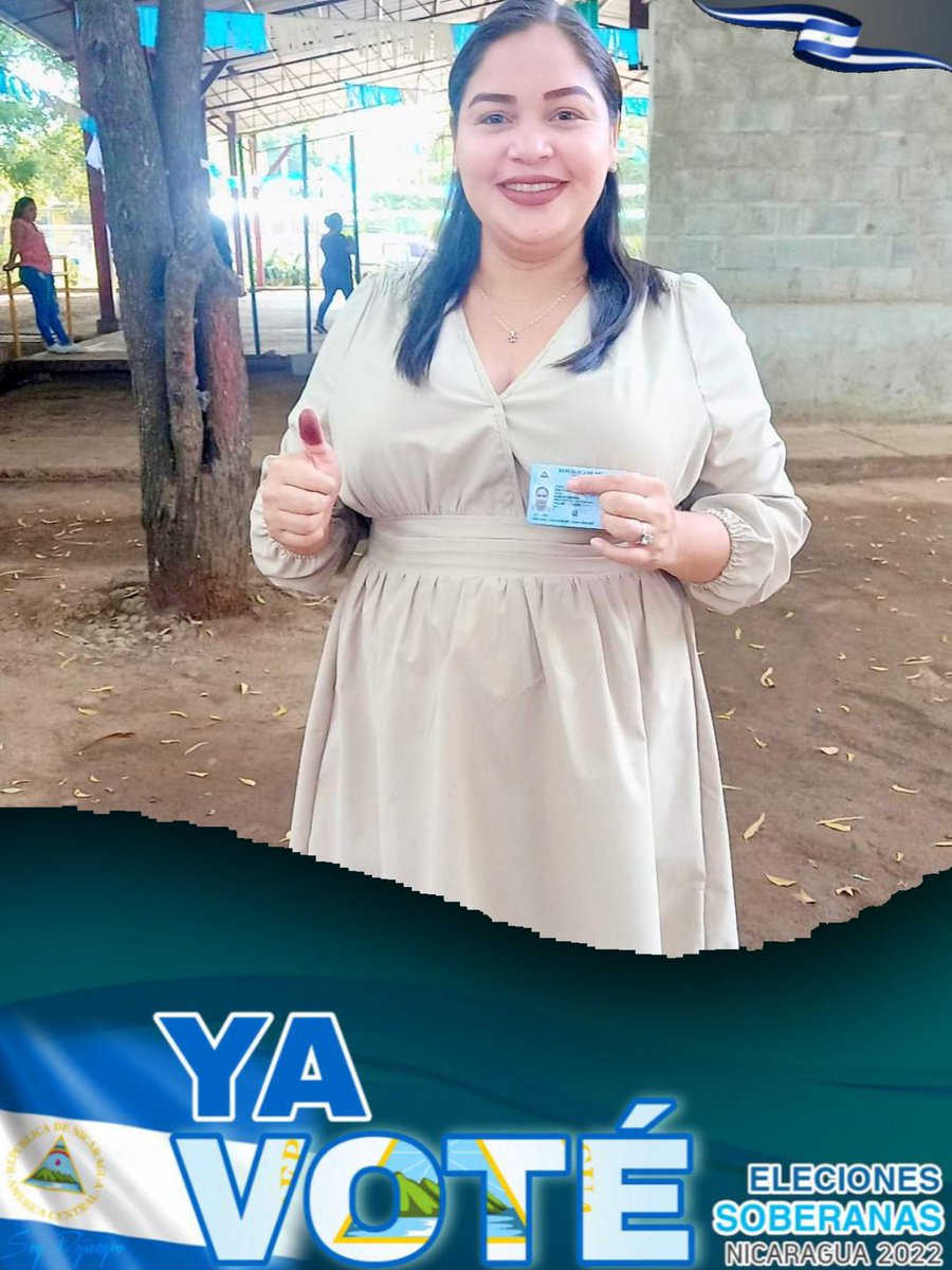 Yo ya ejerci mi derecho al voto libre y soberano!! #Nicaragua 

#EleccionesSoberanas2022 
#TropaSandinista