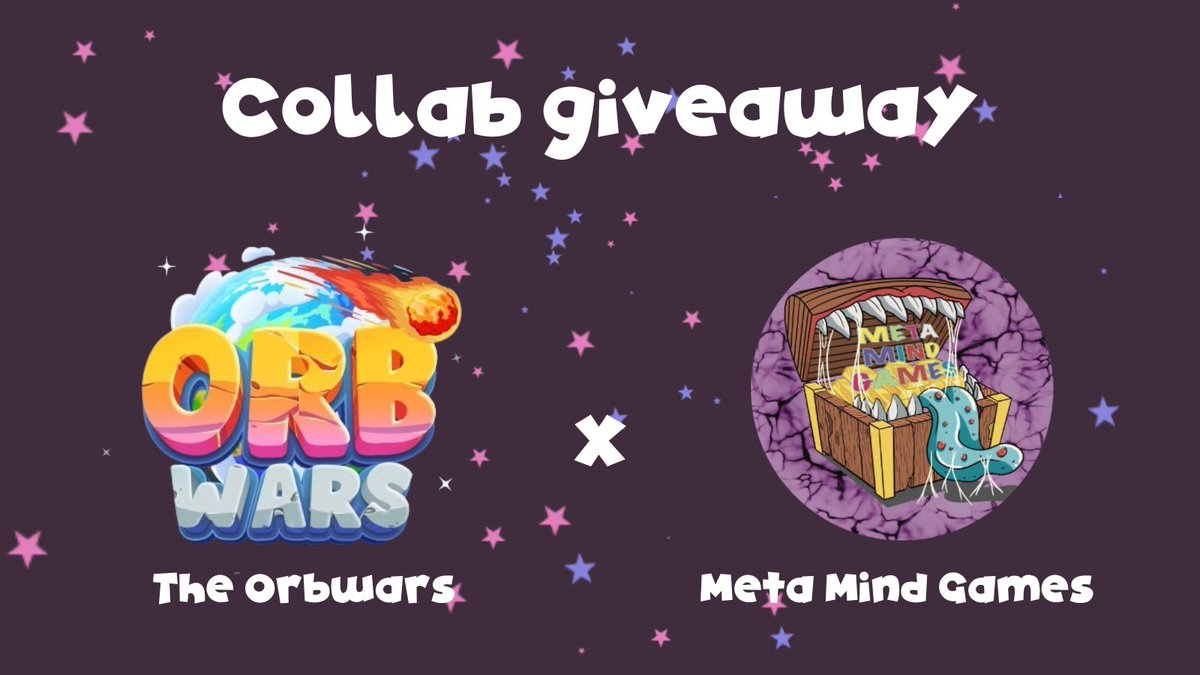 the_orbwars's tweet image. 🚨Collab giveaway🚨
The Orbwars 🤝 Meta Mind Games

🏆 Win 2 Booster Mystery Pack NFTs and 3 NFTs of 2000$Tiime from The Orbwars 
                            &amp;amp;
🏆 Win 10 WL spot from Meta Mind Games

⚠️48h rules:
1️⃣ Follow @the_orbwars &amp;amp; @MetaMindGames
2️⃣ Like, RT, tag 3 friends
