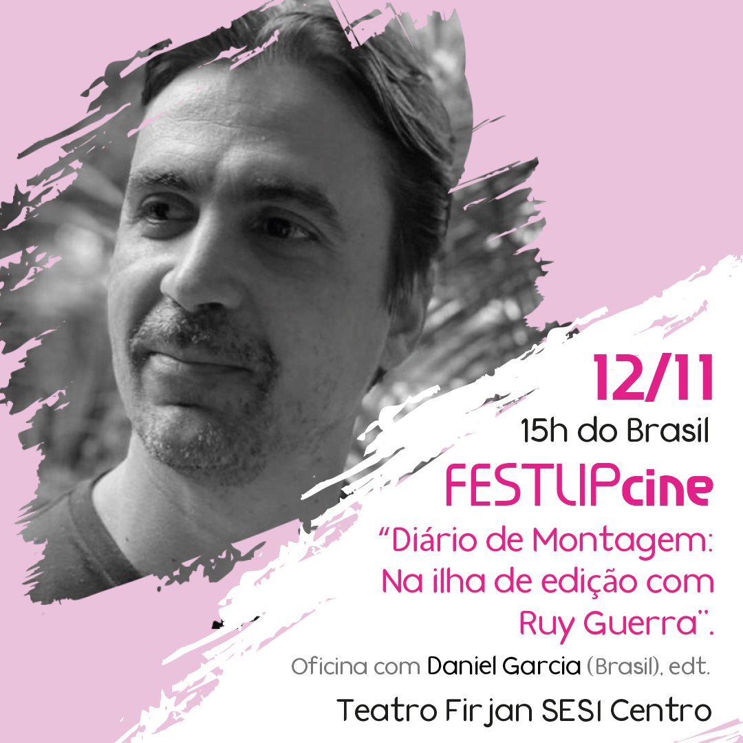 festlip's tweet photo. Se você é um amante do cinema, não pode perder a oficina “Diário de Montagem: Na ilha de edição com Ruy Guerra”, apresentada pelo montador Daniel Garcia.
Você não pode perder essa oportunidade! A oficina acontece no dia 12/11, às 15h!
#festlip #teatro #festival #cultura #artes https://t.co/431PKYI8H1