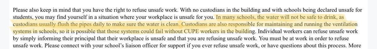 JBradshaw01's tweet photo. #OntEd teachers are being directed to report to schools which may not have potable water or proper ventilation, in order to work remotely. Not mentioned, but I assume that bathrooms will not be cleaned nor have soap or toilet paper replenished. https://t.co/XMJ4ApLbOo
