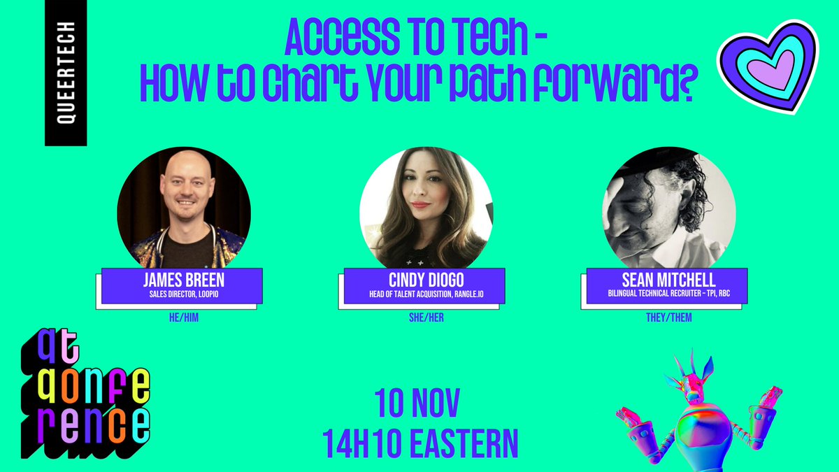 queertechhq's tweet photo. Join Sean Mitchell, James Breen and Cindy Diogo as they discuss the practical things you can do to chart your path forward. Hear from these hiring and recruiting experts as they help you build the toolkit necessary to move forward.

Get your tickets at https://t.co/cFBpVpFaPS. https://t.co/1IuPqZz69A