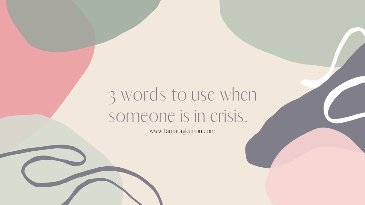 Do you know what 3 simple words are shown to help someone down during a mental health crisis? Check out this helpful blog post. tamaraglennon.com/blog/23646/3-s…