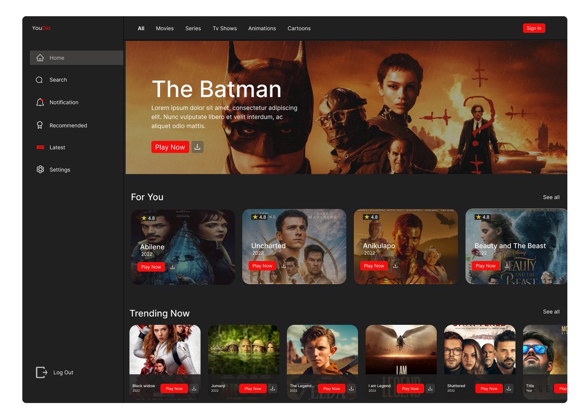 Day 18: UI for a video on demand service company.

@genesys_comm 
#genesysCommunity
#genesysCodeAndDesign
#genesysChallenge