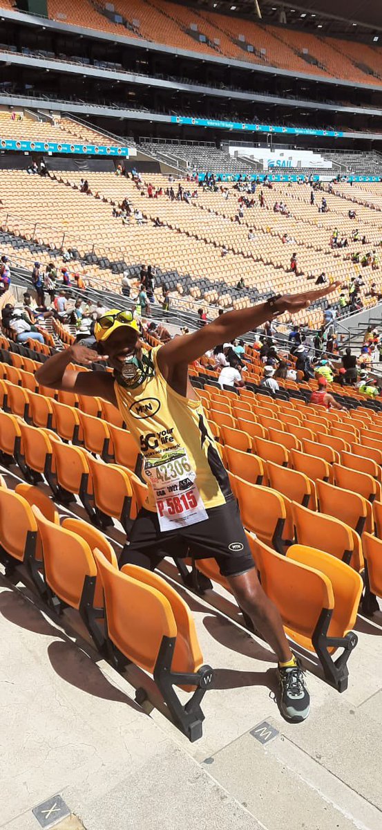 We Conquered #SowetoMarathon today👏👏well done to the Y'ello gang for coming out in numbers 👌#MTNSA
