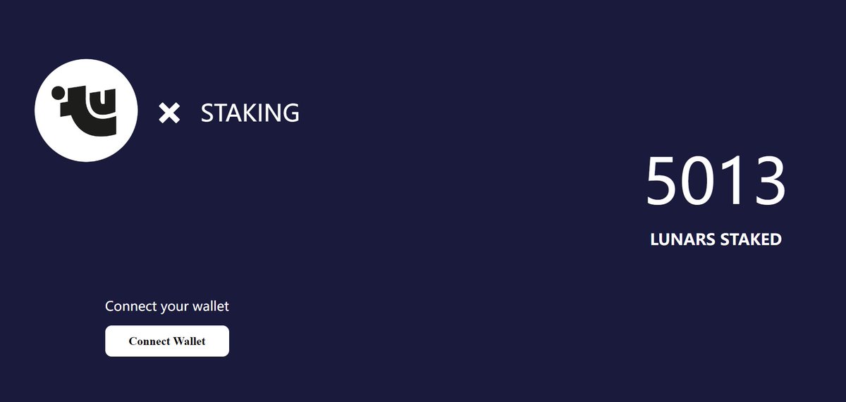🌕🫡 50% #lunar Staked within 24hrs, less than 8% listing now.

Please always DYOR and ONLY invest what you can afford to lose. There's no shame selling at any point in Lunar project.

$lunar LP pool coming up soon, target token price around $0.5 USD. 🗓️