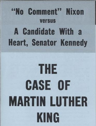 FreedomsRoad's tweet photo. #OTD 1960: Louis Martin’s brilliant pamphlet in Black churches. “Blue Bomb” extolled #JFK call to Mrs. King while #MLK in #GA max security prison.

Mrs. King: “It certainly made me feel good that he called me personally.”  Two days later, JFK elected!
#blackhistory #civilrights https://t.co/FevuOZZoJs