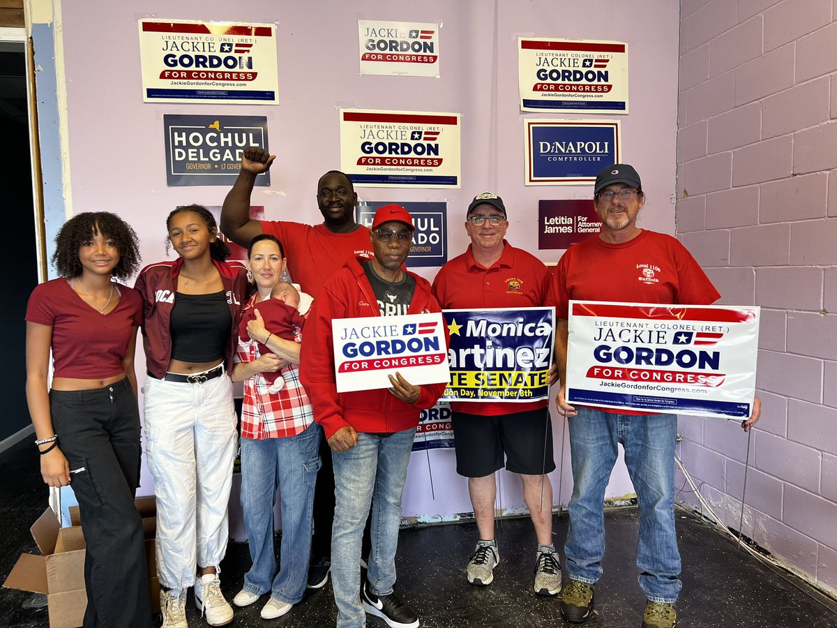 Thank you @1109Cwa Suffolk for working tirelessly to #GOTV for @MonicaForSenate and me! #UnionStrong