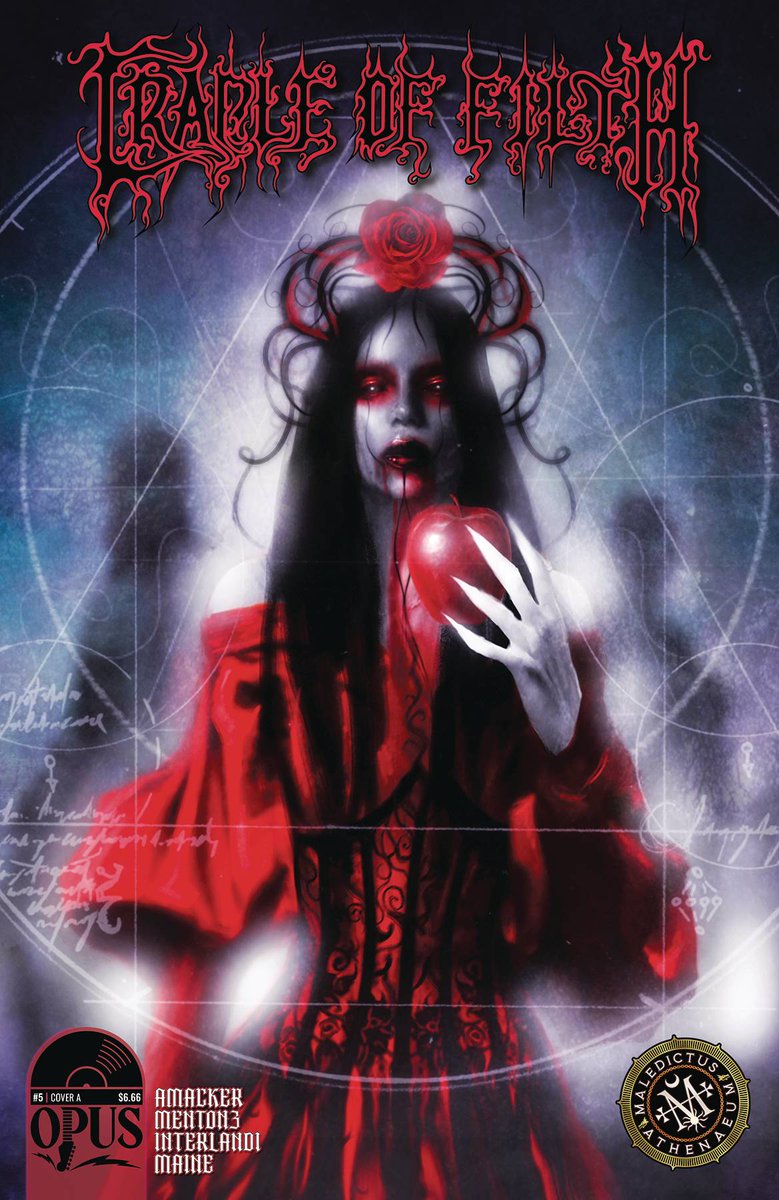 OpusPublishing's tweet photo. 🚨 In stores November 16th, @CradleofFilth: Maledictus Athenaeum issue #5 🔥 Written by Kurt Amacker &amp; @junkstory, Inner Artwork by @menton3 &amp; @Danielofmaine 

Cover A: menton3
Cover B: Daniel Maine
Cover C: @Sam_Shearon https://t.co/a3k84dgGWJ