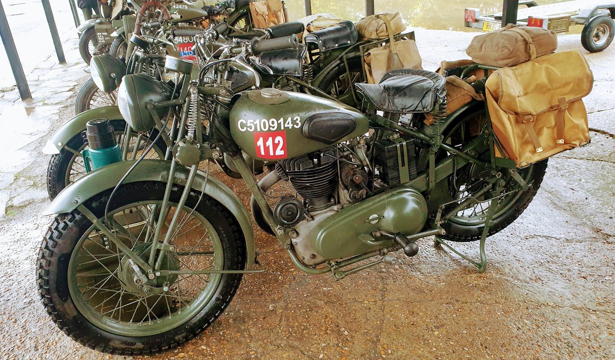 Kathy__Anderson's tweet image. An enjoyable day at @BrooklandsMuseu today for the Military vehicles day. 
A good turn out even though there were massive puddles &amp;amp; rain was torrential at times. Well done to the exhibitors/organisers for all their effort. Great to have the #MinuteScience at 11am #LestWeForget