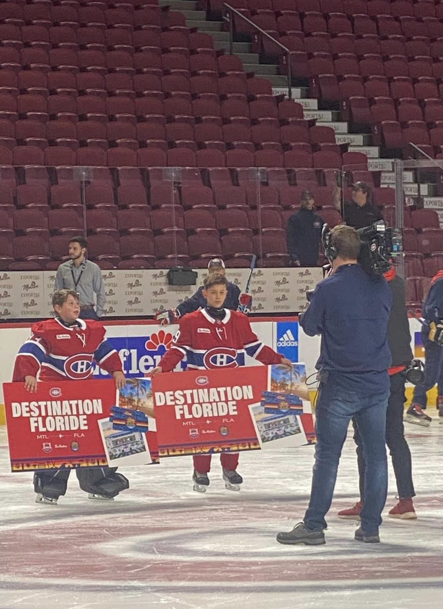 MsKristen19's tweet photo. Congratulations Brody for winning the @canadiansmtl 1v1 shootout competition hosted at the Bell Center. He won a trip to Florida to watch the All Star Game and Skills Competition. Thank you @CanadiansMTL @centrebell1 @TimHortons for organizing such a memorable day for our boy! https://t.co/me8QwbOaYY