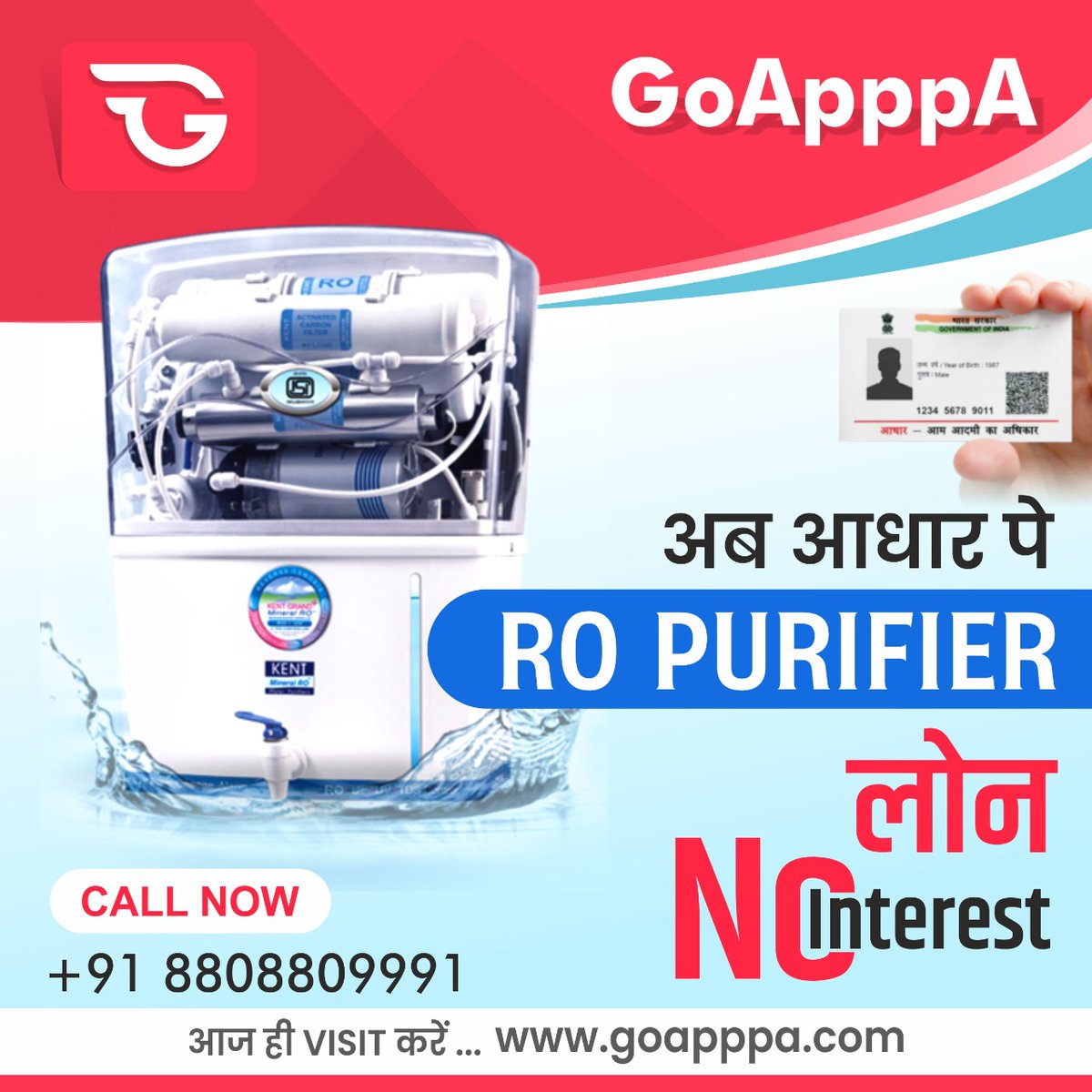 GoApppa's tweet photo. Book today and avail our #specialoffer #discounts* 🤳🤳🤳
Book Today and avail our #emiplan #NoInterest🤳🤳🤳🤳
✅ One Year warranty*
✅ One Year service warranty*
✅ One Year Free filter Change
✅ One Free TDS Testing
✅ Free Installation
✅ AMC Plan
✅ Exchange Plan https://t.co/49u15S3liQ