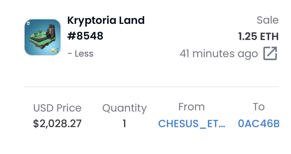 Bullish land plot just sold 1.25 #eth with boost .<a href="/kryptoria/">Kryptoria</a>! Congrats to the new owner