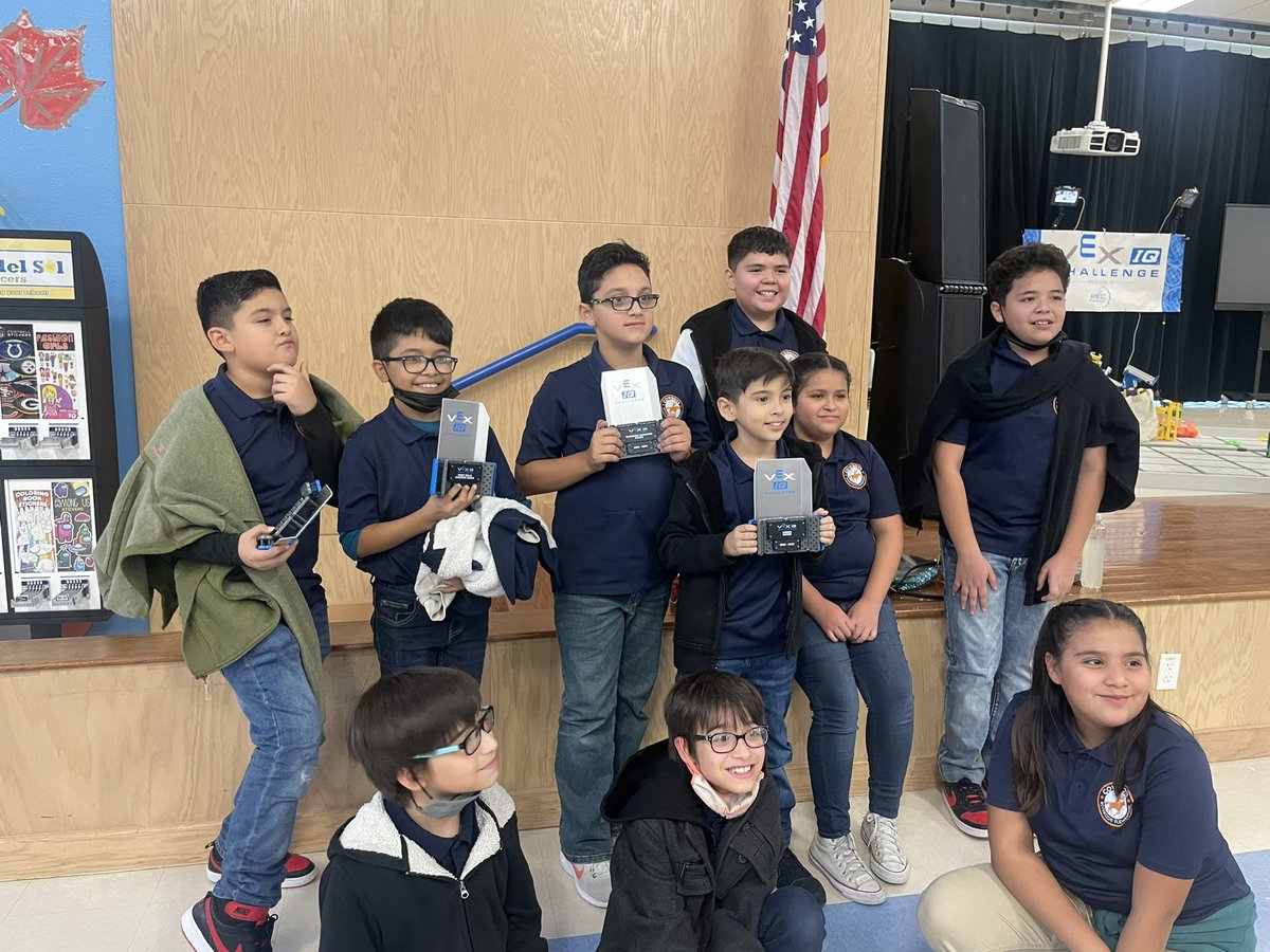 Congratulations to the Riverside Elementary Robotics team for taking 1st place at the VEX IQ tournament . We are very proud of you 💙🧡

#THEDISTRICT
#WeDeliverExcellence 
#THEDistrictofChampions
#waytogocowboys
<a href="/RiversideEleme2/">Riverside Elementary School</a> 
<a href="/YsletaISD/">Ysleta ISD</a>