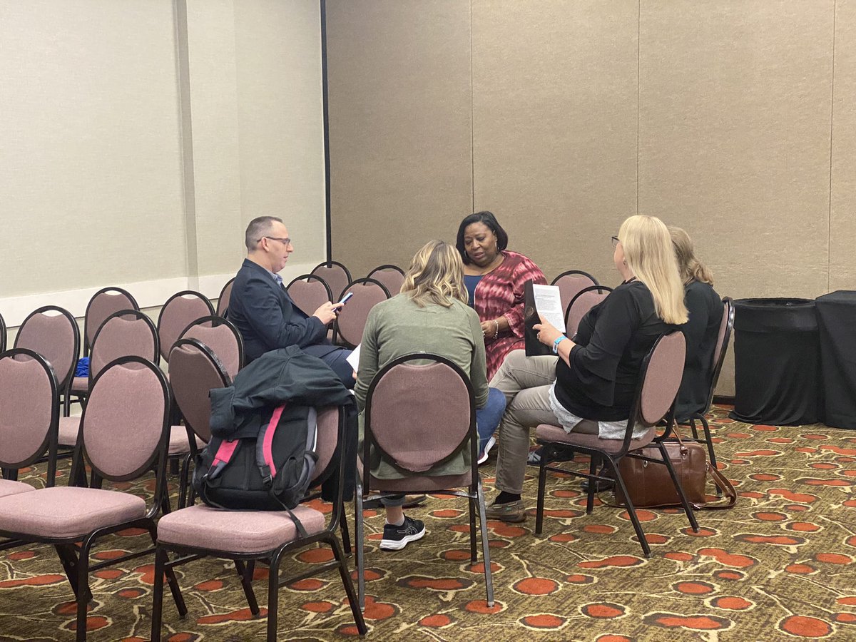 Examining position papers. Good and important work! <a href="/myMSCA/">MO School Counselors</a>