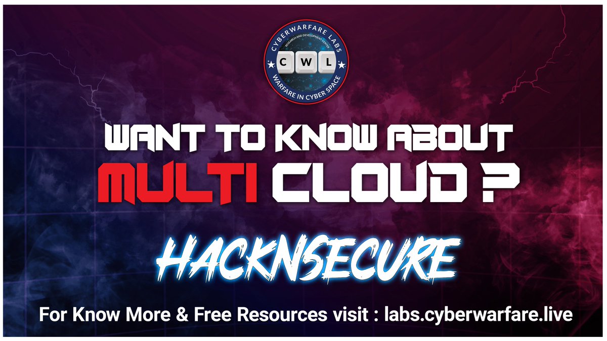 cyberwarfarelab's tweet image. Learn &amp;amp; Boost your Multi-Cloud Red Team Skills at our HacknSecure Platform. ☁⚔

Platform : labs.cyberwarfare.live
Email : support@cyberwarfare.live

#cyberwarfare #cybersecurity #hacknsecure #blueteam #security #cyberwarfarelabs #platform #hackingplatform