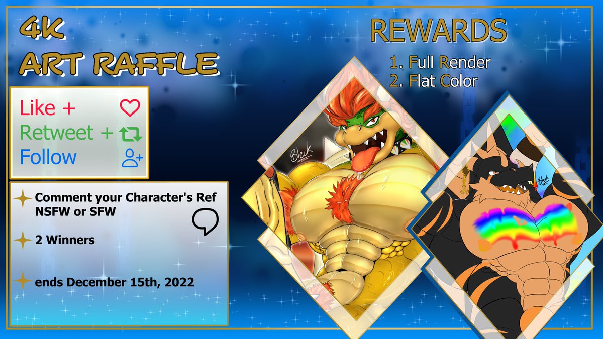 CountBlxck's tweet image. ✨4K RAFFLE✨

- 1st Winner gets a Full Render
- 2nd Winnder gets a Flat Color

How to enter:
-Follow my Twitter
-Like and Retweet this Post
-Comment your character's Ref

-ENDS DECEMBER 15TH, 2022