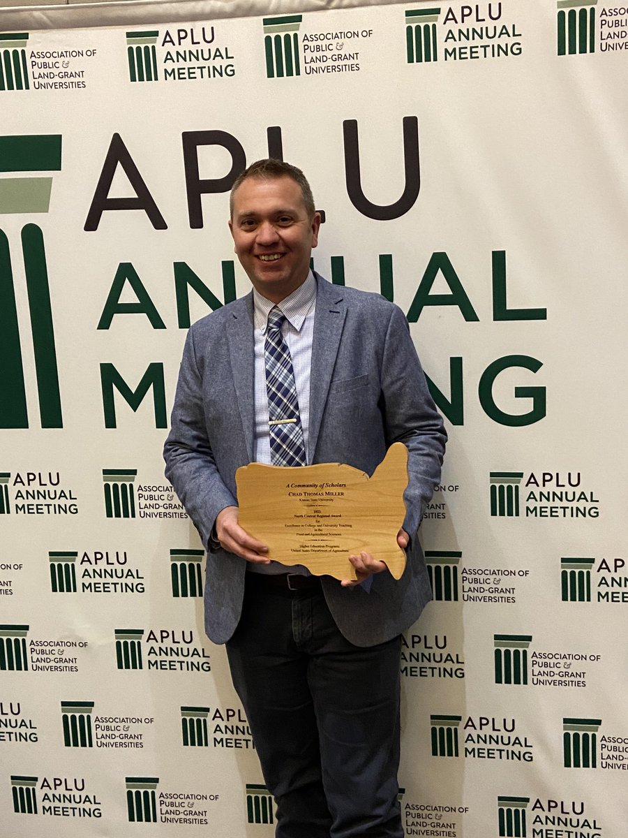 APLU regional teaching award to Cornell Alumni Chad Miller. Congratulations.