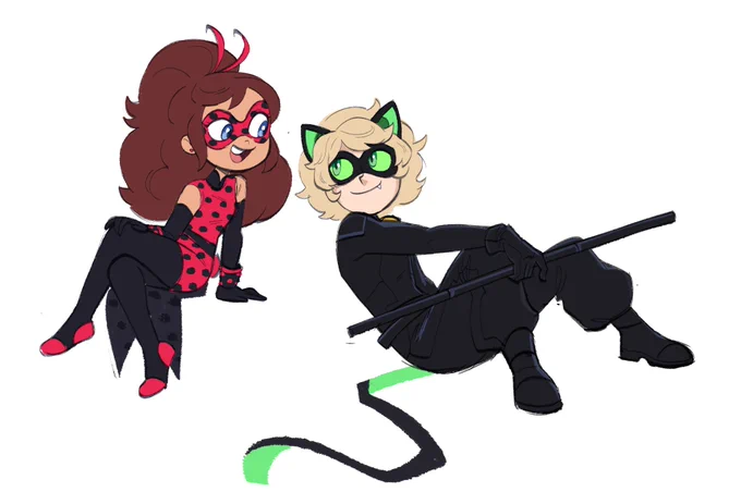 [oc] love to draw my babies as miraculous holders idk !! 
