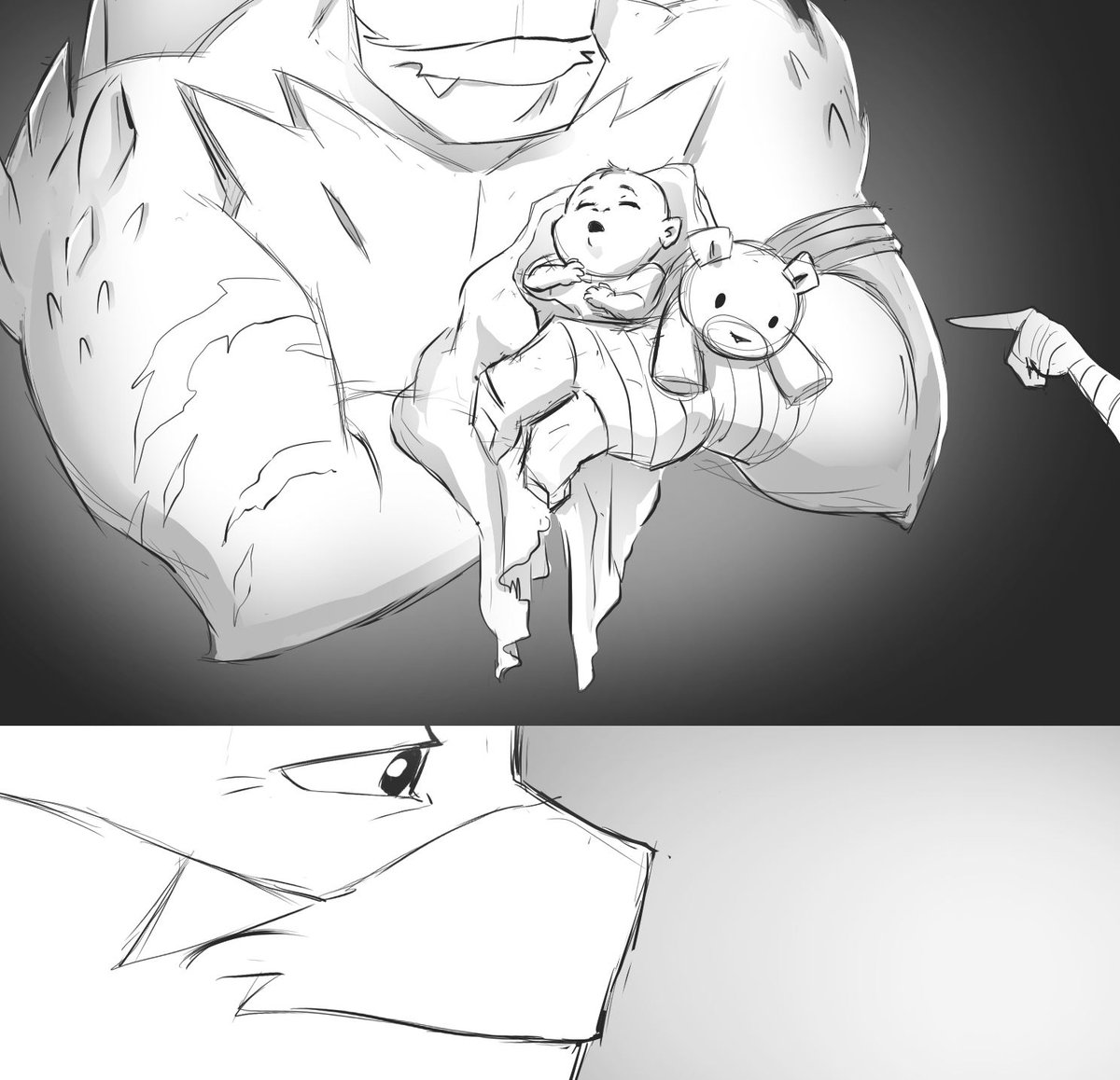 kittykathaynes's tweet photo. A few shots from Future AU comic update on Tumblr. I like the idea that Leo wanted the cumbersome Raph arm for purely dumdum emotional reasons. Because he's dumb. https://t.co/wzf7tUmqAX #futurebootyshaker #saverottmnt #UnpauseRiseoftheTMNT #rottmnt #kathaynesart https://t.co/WsBgOWFg0N