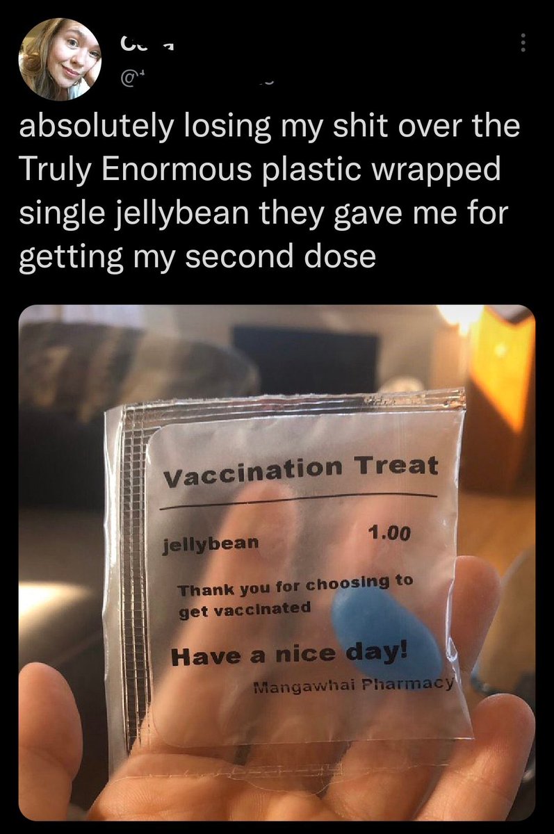 alexxsedlak's tweet photo. They gave a blue pill to people getting vaxxed 

The irony 😂 https://t.co/3BS7NSErVR