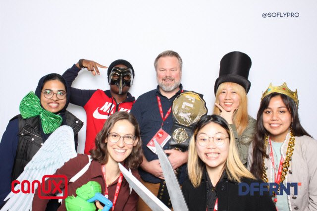 Having a blast at <a href="/canuxconf/">CanUX 2025</a> this weekend with our students, alumni and faculty. Thanks <a href="/We_R_DFFRNT/">DFFRNT</a> for the photo opp! #postgraduate #designschool