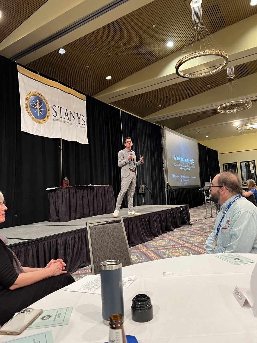 I gave a keynote last night to about 600 science teachers.

Inside my head at the start of the talk: Don’t say it. Don’t say it. Don’t say it.

What I said anyway: a neutron walked into a bar and asked for a drink. The bartender said, for you, no charge.