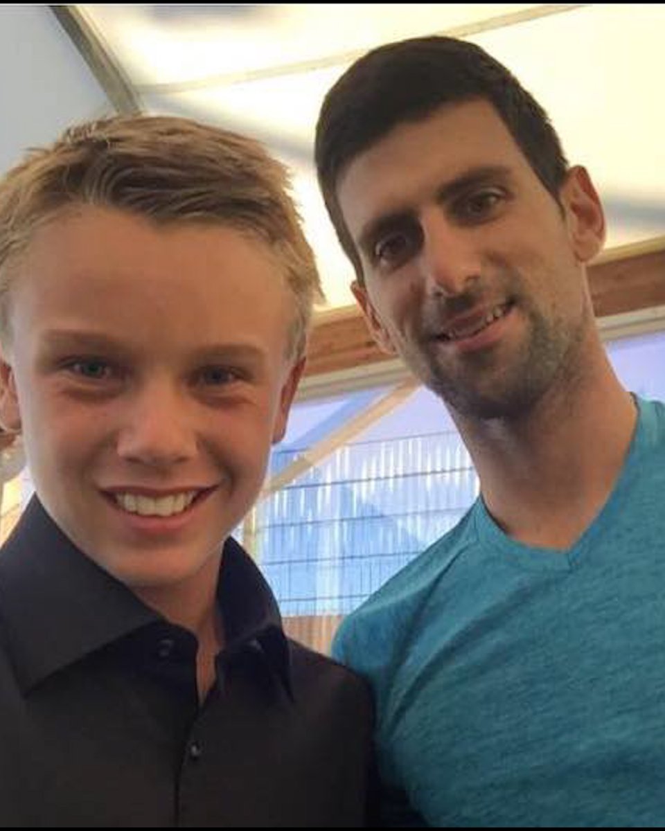 TennisTV's tweet photo. Work until your idols become your rivals. 

❤️ @holgerrune2003 @DjokerNole https://t.co/fKEi4fMWUd