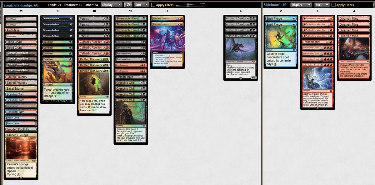 ryanpeterrson's tweet photo. 5-2 in the challenge with my spicy brew, im gonna be messing with it do you guys have any ideas? the 2nd picture is what im switching to but we can still mess with it more. like different sb or main deck idk let me know your ideas. the 15 stack is what you swap for the sb. https://t.co/jATygfDc8o