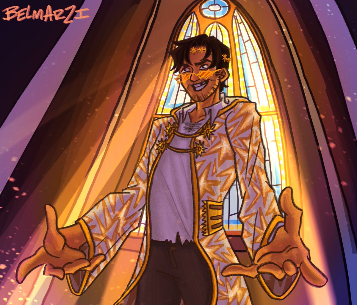 belmarzi's tweet photo. love how bdubs just rolled up and declared himself a god on empires and everyone was just like "yeah okay that makes sense we'll worship u" (featuring a very quick drawing i did this morning) #Hermitcraftfanart #hermittwt #empiressmpseason2 #EmpiresSMPfanart https://t.co/w1zRNLACAg