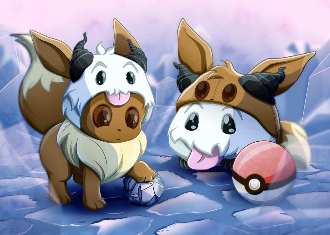 jennywernerillu's tweet photo. For a friend. <3 That loves cutey things and deserves love. 

#fanart #pokemon #Eevee #poro #LeagueOfLegends #lol #crossover #Arcane #costume #Halloween #carnival #cute #DigitalArtist #ArtistOnTwitter https://t.co/Q1aoCNHX9e