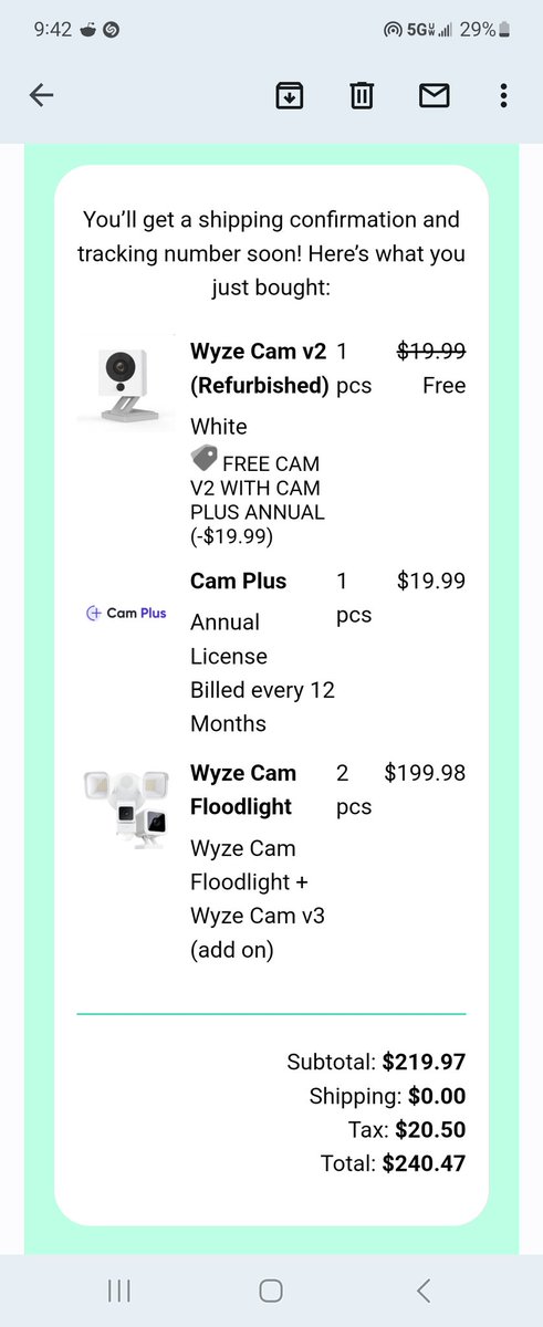 AnandaNeil's tweet photo. @WyzeCam it's been 10 days since we ordered from your big sale, but hasn't arrived nor has the promised email. What's up? https://t.co/sQ4lIzz8RL
