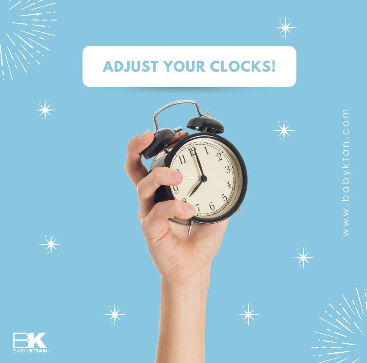 #DayLightSaving ends today!

Don’t forget to set your clocks back ⏱

So tell us, do you actually gain an hour? 🤔

#babyktan #DayLightSaving #clock