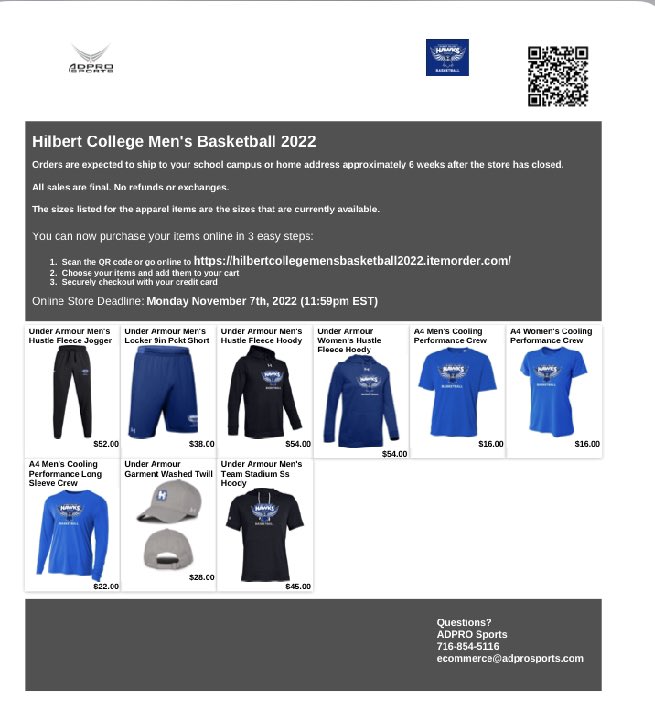 Hilbert College Men’s Basketball tweet media