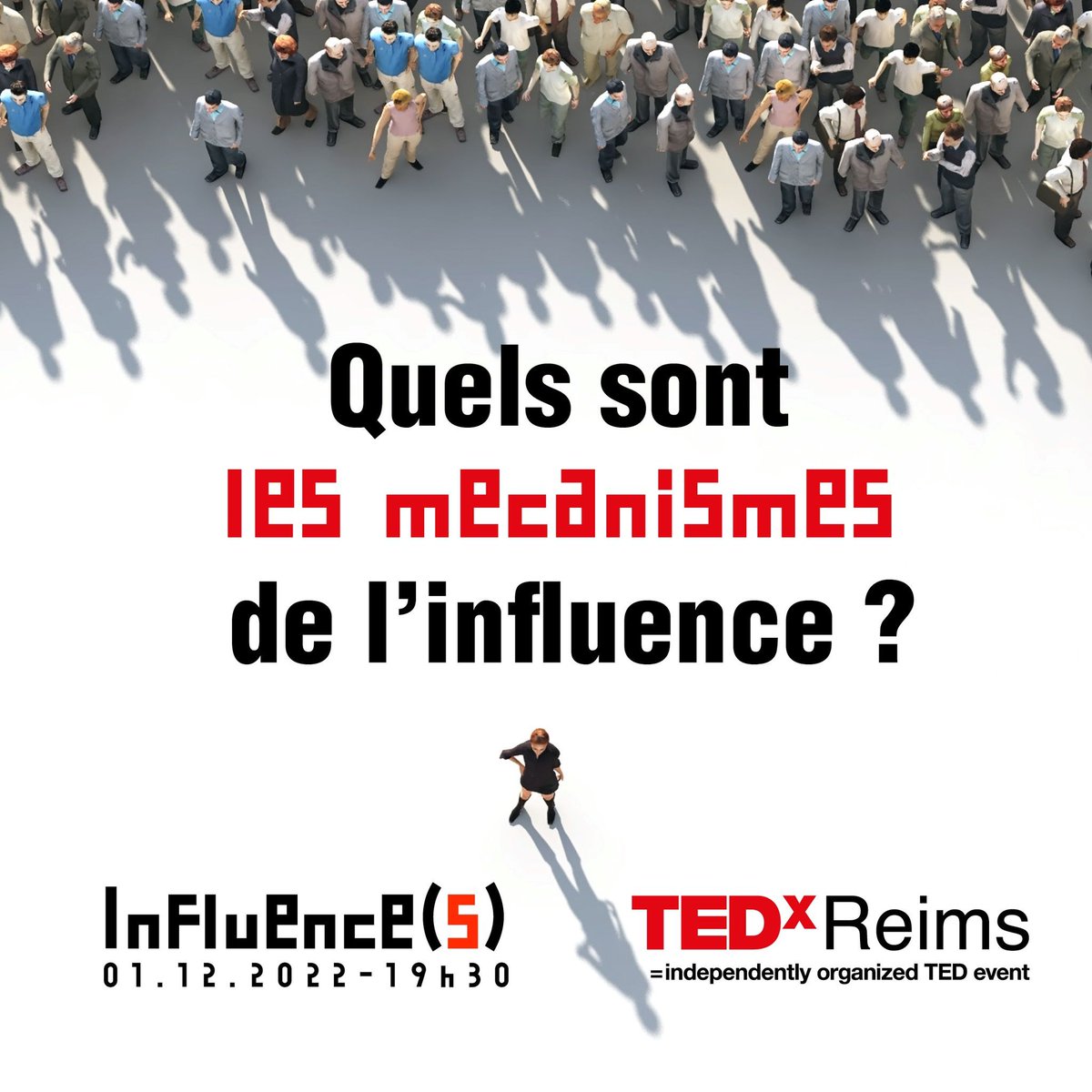 ⏰RDV le 1er décembre 19h30 au #centredescongrès de #Reims pour écouter des talks d'exception autour de l'influence!

➡️la billetterie c'est par ici: tedxreims.fr

#inspiration et #émotion seront au rendez-vous...
#tedxreims #innovation #influence #speakers #tedx