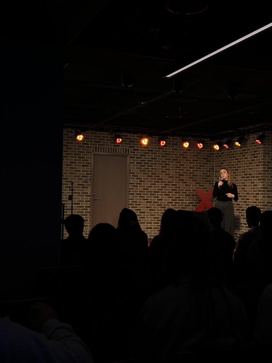 Our first speaker, Olivia Newman, kicking off the mini-conference speaking about the power of being surrounded be women as she shares personal experiences.