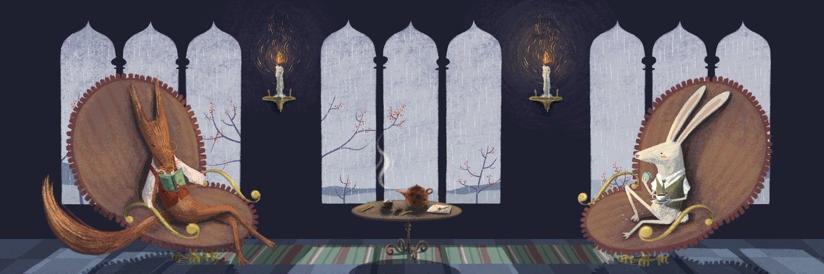 Slowvember day 4-6: cozy 🫖🦊🐇

#slowvember2022 #artchallenge #cozy #procreate #digitalart #childrensbook