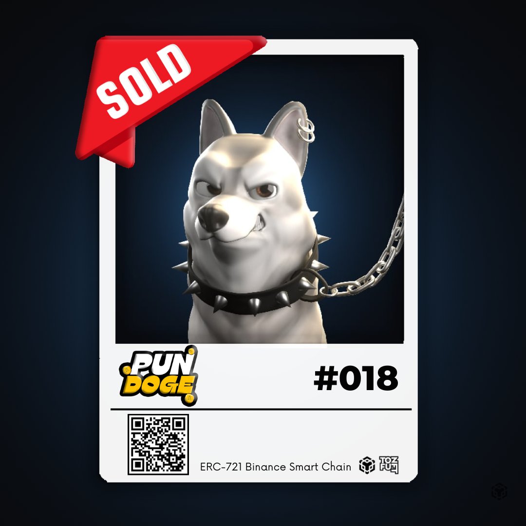 ❤️Meet Bruce, in Pun Doggyverse❤️

Minting is now live for our Phase 2 @ BSC! Adopt now! app.pundoge.site

tofunft.com/collection/pun…

#nftdrop #nftcollectibles #nftcollection #floki  #BSCGEMS #BTC #ETH #EthereumClassic #SolanaNFTs #tezosart #nfts
