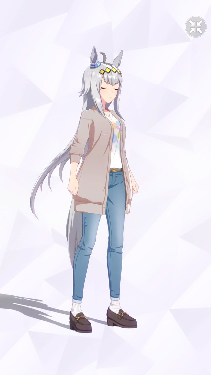 うおーーーーーーーーやっとオグリの私服の全体像が見れた!!!!!!!尻尾のところそうなってんのね! 